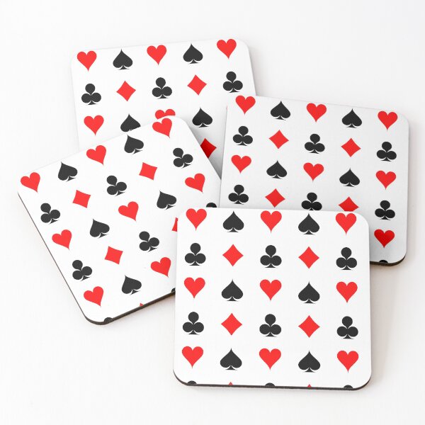 Item preview, Red and Black Playing Card Suit Pattern designed and sold by Bumblefuzzies.