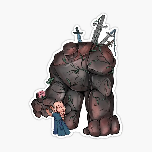 Minecraft Iron Golem and lil villager Sticker for Sale by TytoninaeArt