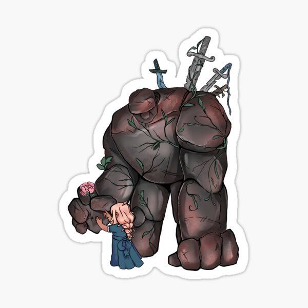 Minecraft Iron Golem and lil villager Sticker for Sale by TytoninaeArt