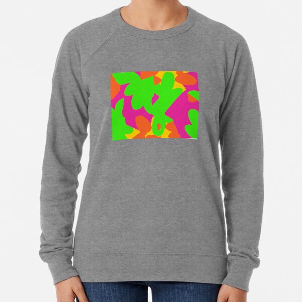 Sprouse inspired day glow print Lightweight Sweatshirt