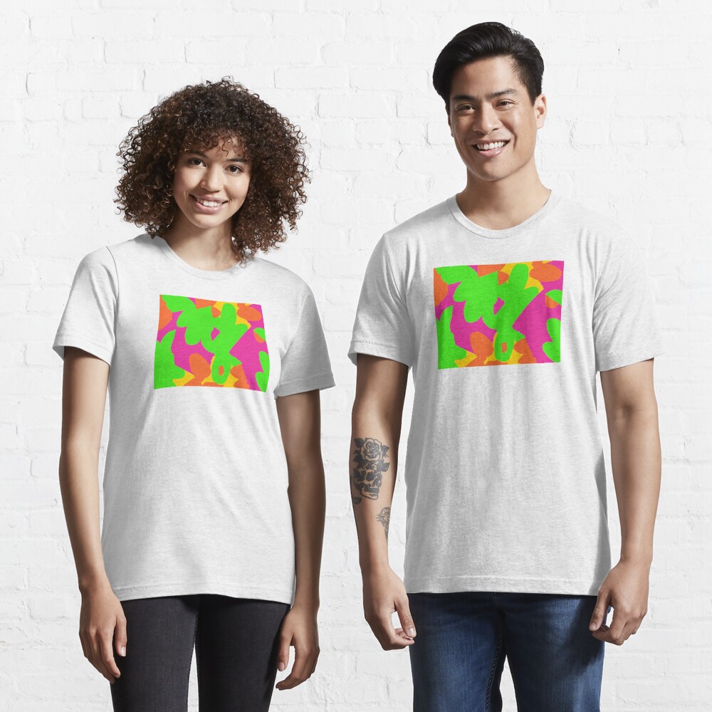 Stephen Sprouse inspired-Letter Print-Words-Day Glow Essential T