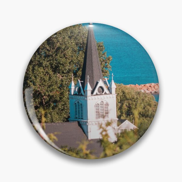 Item preview, Saint Anne's church over Lake Michigan on Mackinac Island designed and sold by Michael Deemer.