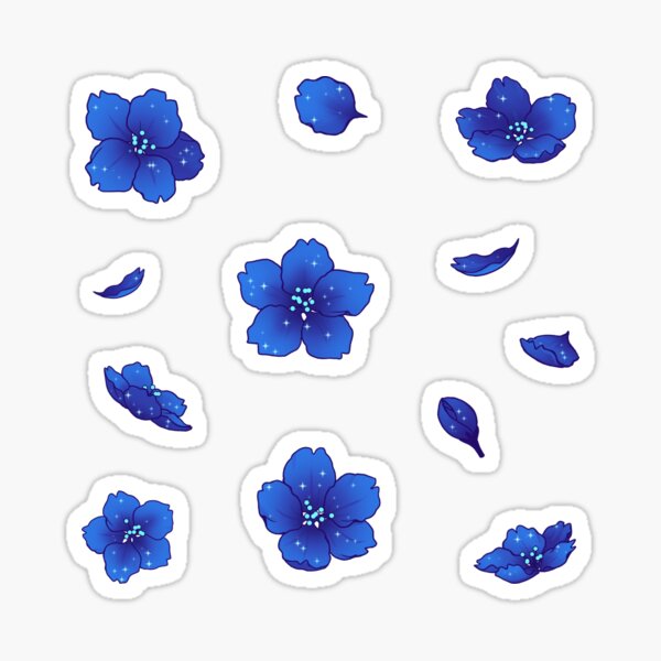 Falling Starry Sakura Petals Sticker