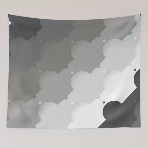 Item preview, Dome Circles & Diagonal Lines Pattern – Gray designed and sold by RoguePatterns.