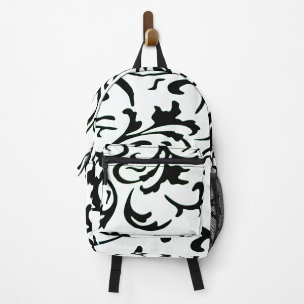 Item preview, ARABIATA 1 black white patterns Morocco Essaouira flowers leaves gothic design arabesques scrolls decor designed and sold by dragonemma.