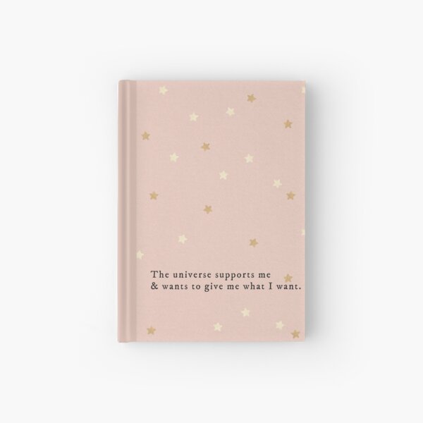 Pink Aesthetic Manifestation Journal with Stars Hardcover Journal