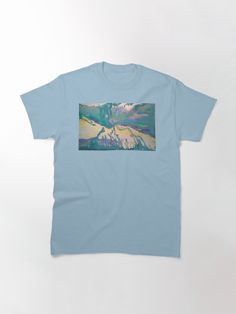 Thumbnail 2 of 7, Classic T-Shirt, Abstract Painting-Title "South Beach Ocean Drive" designed and sold by Emily Gartner.