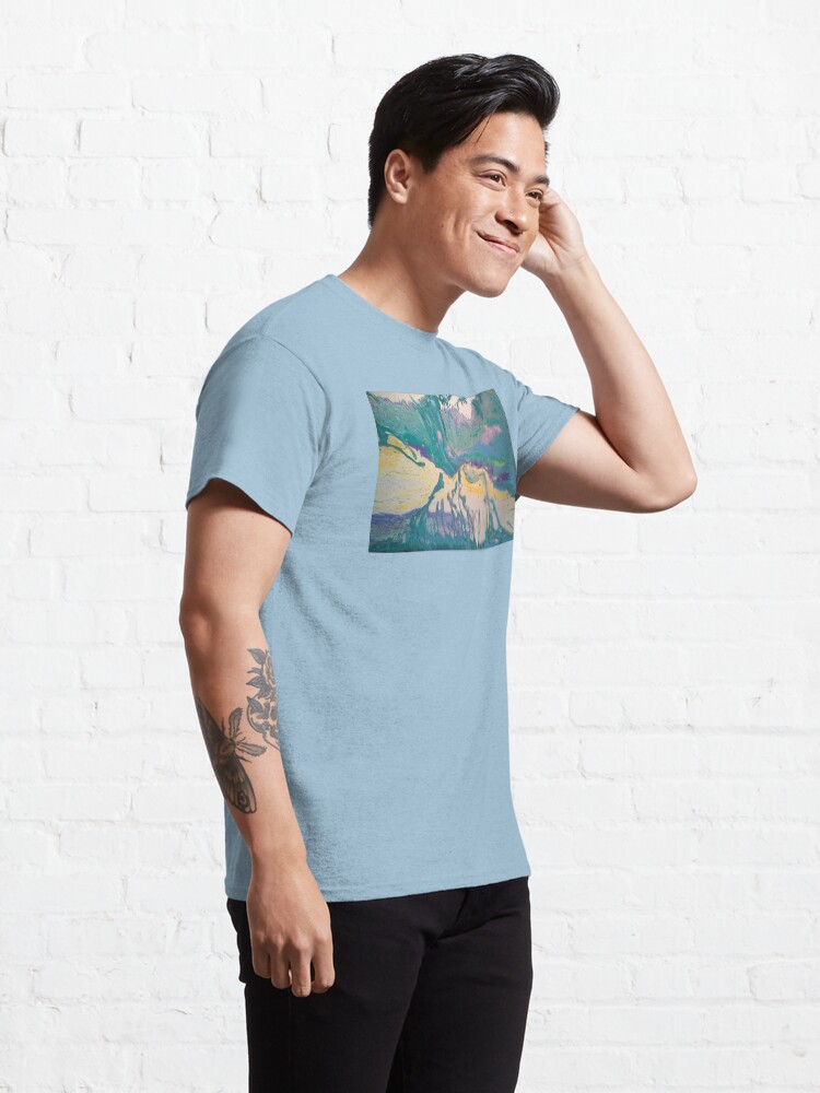Thumbnail 5 of 7, Classic T-Shirt, Abstract Painting-Title "South Beach Ocean Drive" designed and sold by Emily Gartner.