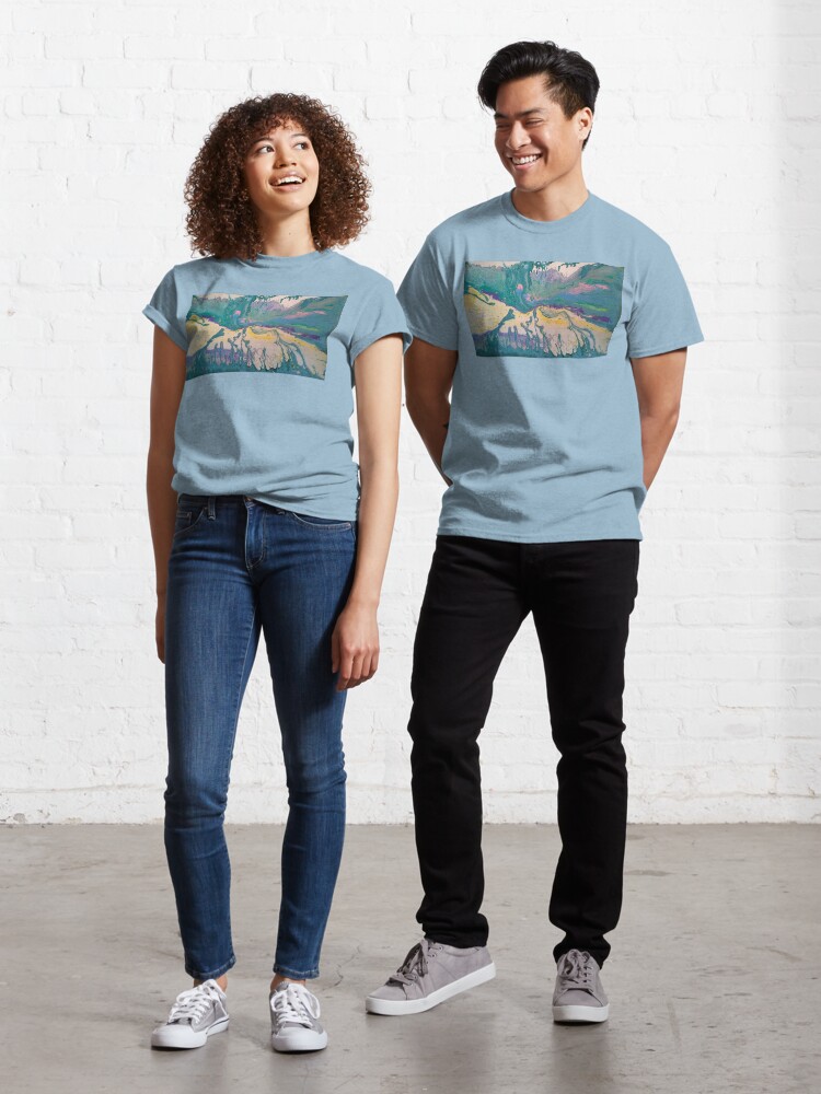 Thumbnail 1 of 7, Classic T-Shirt, Abstract Painting-Title "South Beach Ocean Drive" designed and sold by Emily Gartner.