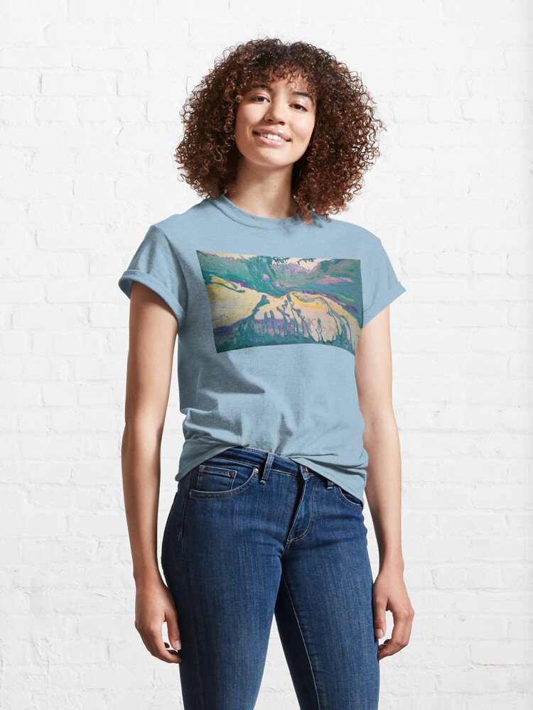 Alternate view of Abstract Painting-Title "South Beach Ocean Drive" Classic T-Shirt