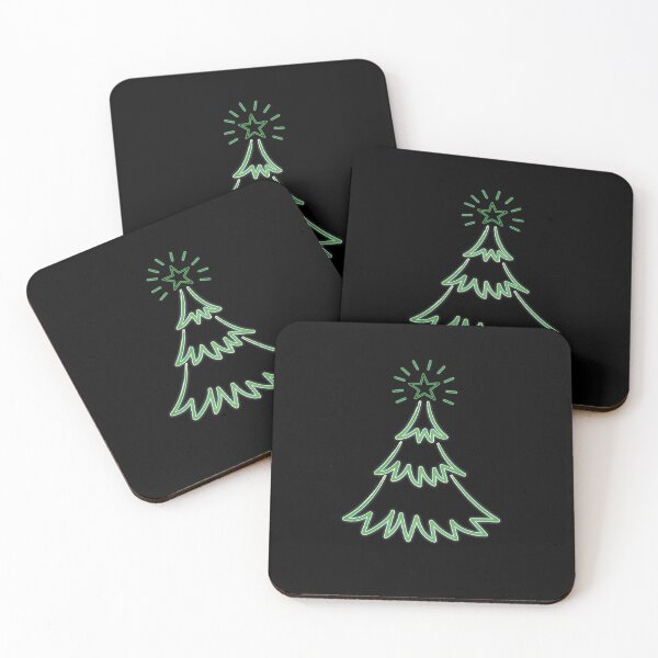 Item preview, Shiny Happy Merry Christmas tree  designed and sold by NerdySherds.