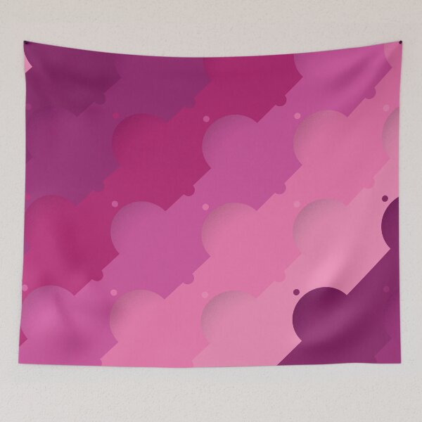 Item preview, Dome Circles & Diagonal Lines Pattern – Fuchsia & Pink designed and sold by RoguePatterns.