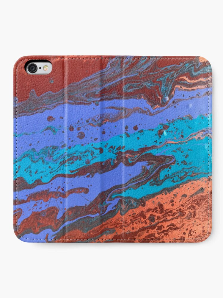Alternate view of Abstract Painting-Title "Copper Creek Canyon" iPhone Wallet