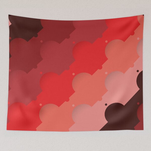 Item preview, Dome Circles & Diagonal Lines Pattern – Red designed and sold by RoguePatterns.