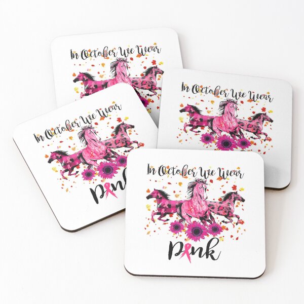 Item preview, In October We Wear Pink Horse Breast Cancer Halloween designed and sold by MarkHudson78.