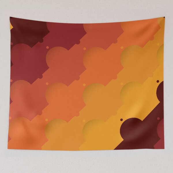 Item preview, Dome Circles & Diagonal Lines Pattern – Orange designed and sold by RoguePatterns.