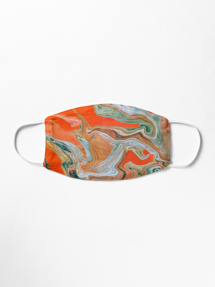 Alternate view of Abstract Art- Title "Orange Granite" Mask