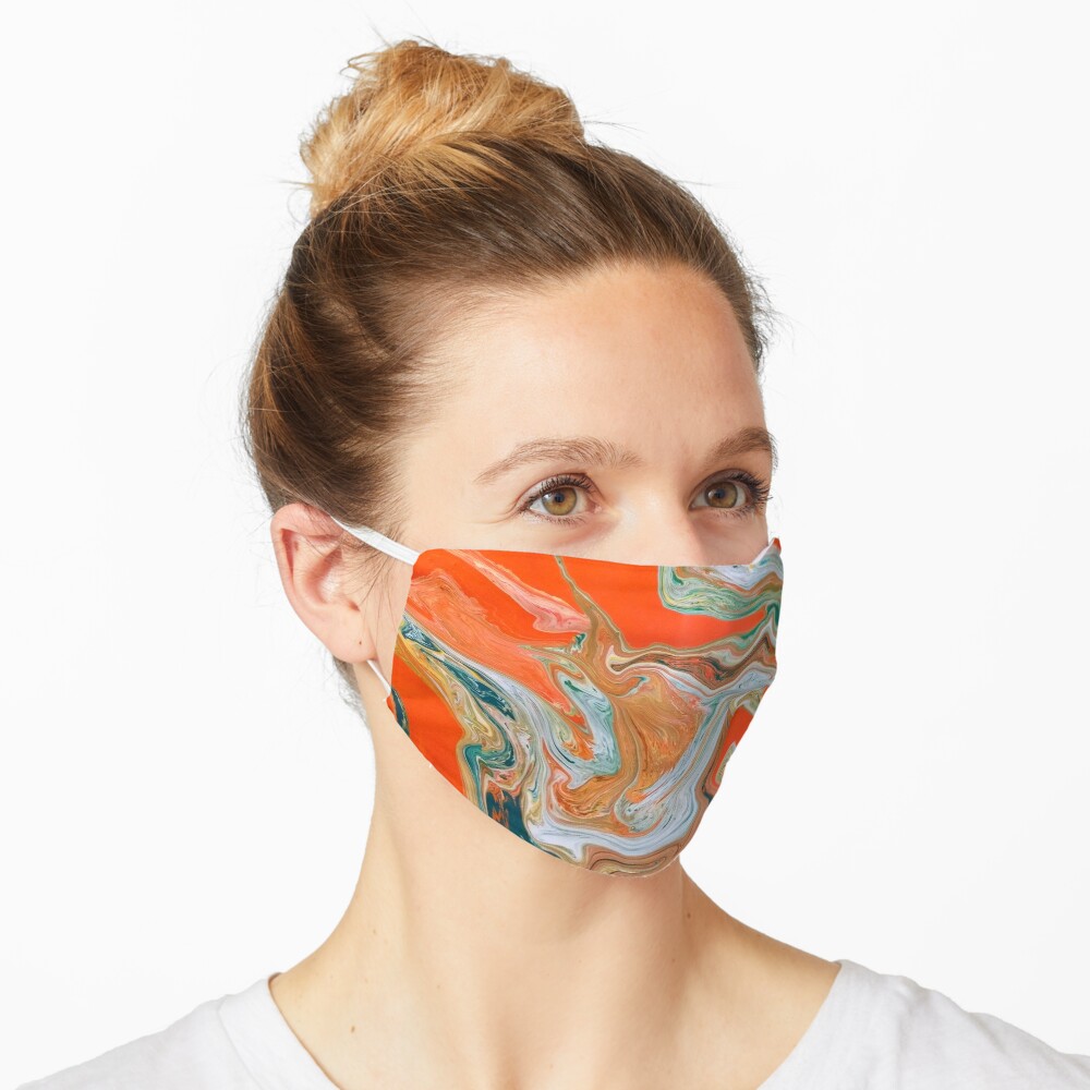 Abstract Art- Title "Orange Granite" Mask