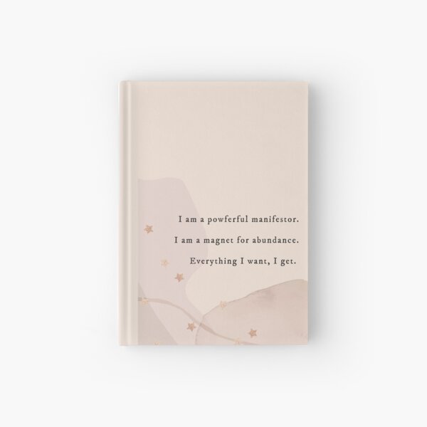 Aesthetic Manifestation Journal with Stars | I am a powerful manifestor Hardcover Journal
