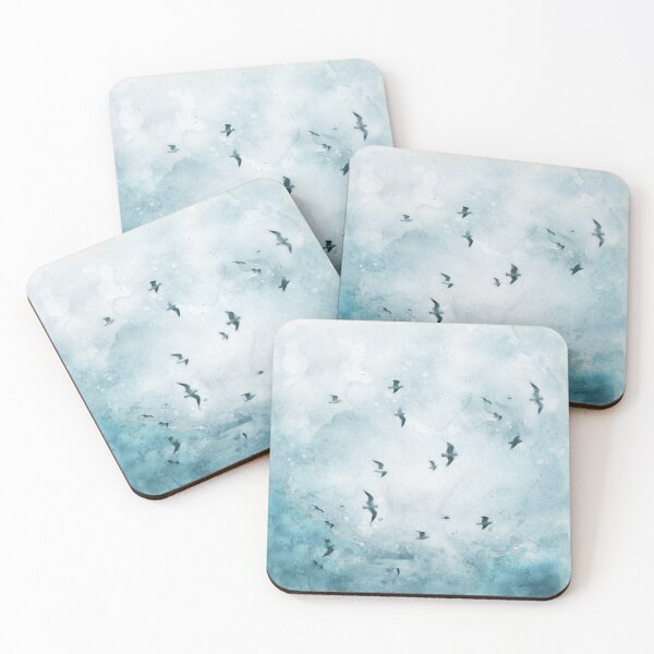 Item preview,  birds flying on sky_watercolor painting designed and sold by shokA Design.