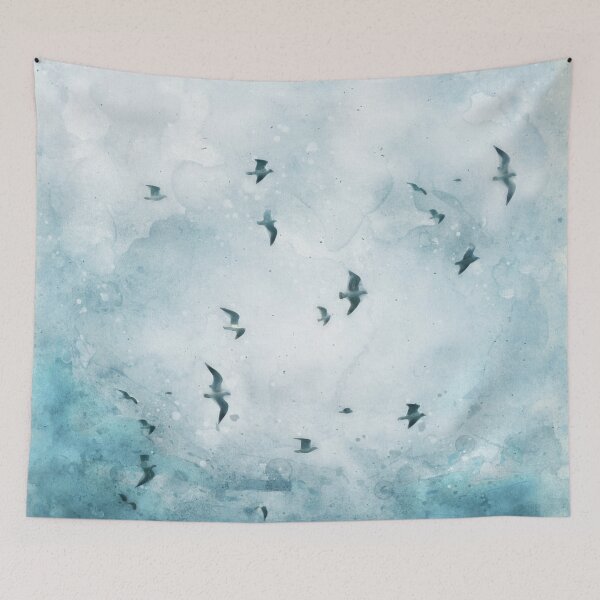 Item preview,  birds flying on sky_watercolor painting designed and sold by shokA Design.