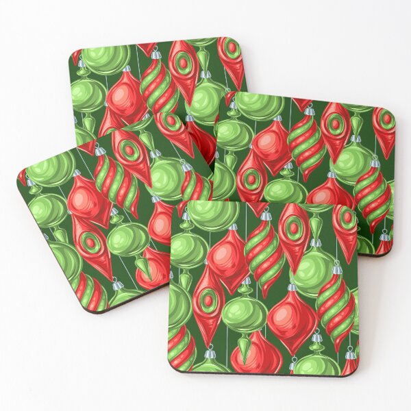 Item preview, Green And Red Hanging Christmas Bauble Design designed and sold by Gramsta.
