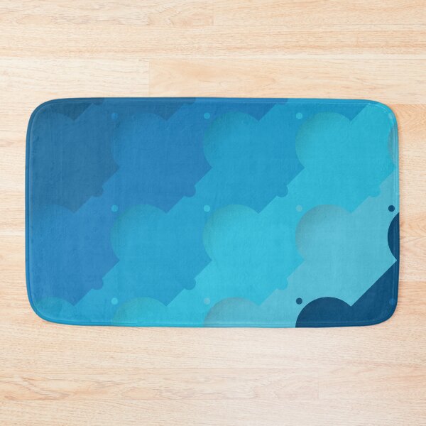 Item preview, Dome Circles & Diagonal Lines Pattern – Blue designed and sold by RoguePatterns.