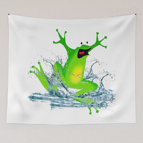 Item preview, Frog jumping out of water designed and sold by luvvvvvit.