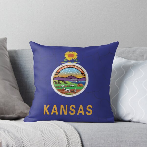 Item preview, Kansas Flag Grunge Wall designed and sold by TRowanDesign.