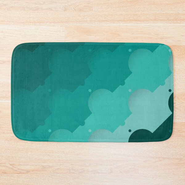 Item preview, Dome Circles & Diagonal Lines Pattern – Teal designed and sold by RoguePatterns.