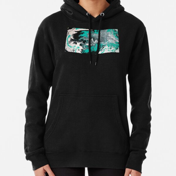 Abstract Painting- title "Turquoise Dreamsicle" Pullover Hoodie