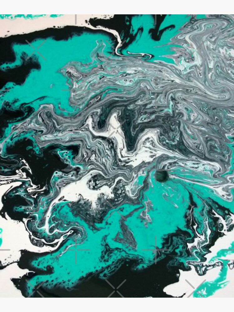 Abstract Painting- title "Turquoise Dreamsicle" by Matlgirl