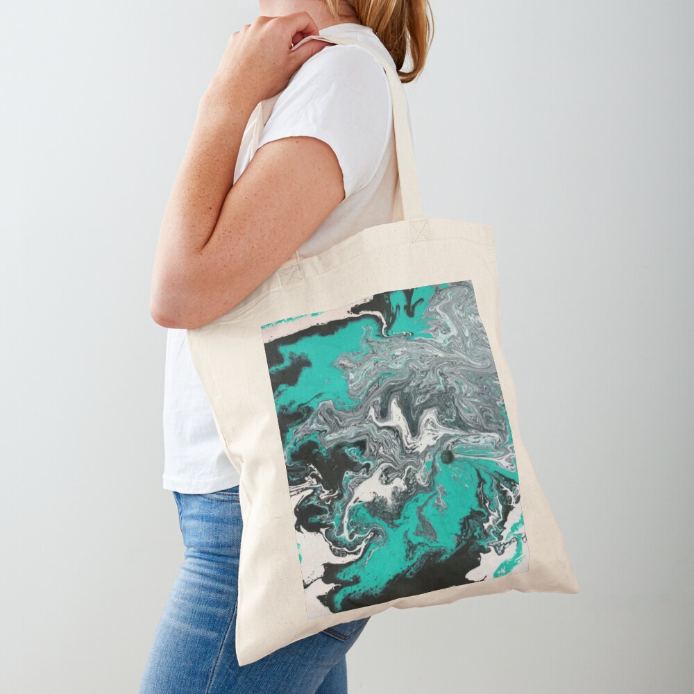 Abstract Painting- title "Turquoise Dreamsicle" Tote Bag