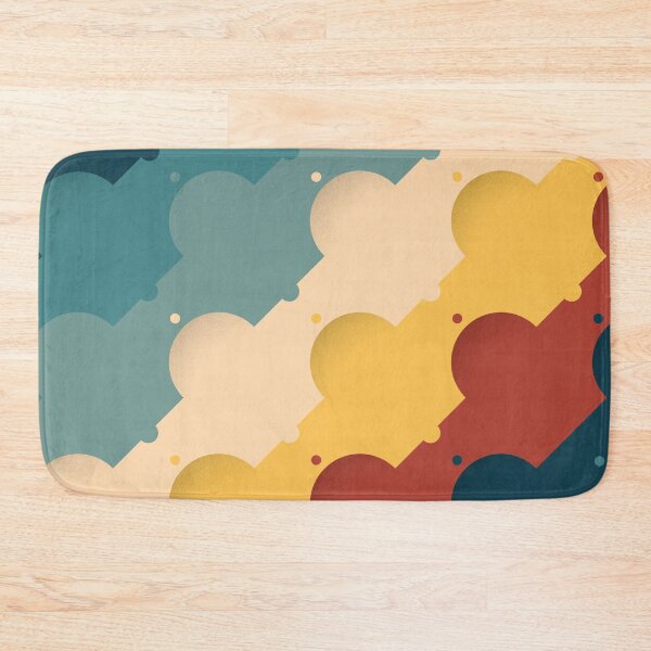 Item preview, Dome Circles & Diagonal Lines Pattern – “Retro 70s” Palette designed and sold by RoguePatterns.