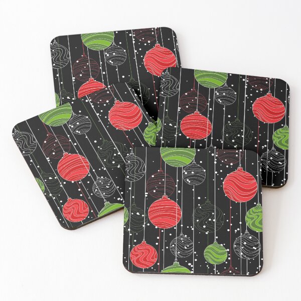 Item preview, Christmas Hanging Bauble Black Green and Red Design designed and sold by Gramsta.