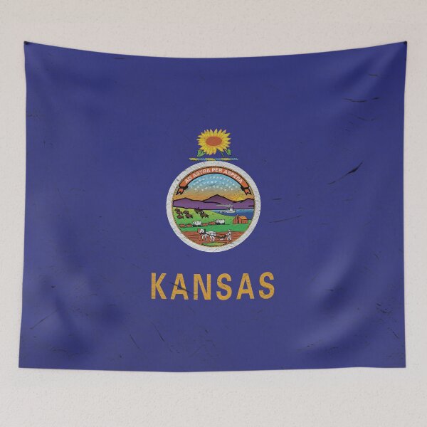 Item preview, Kansas Flag Wall  designed and sold by TRowanDesign.