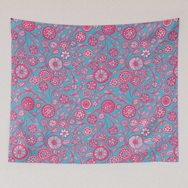 Item preview, Funky Abstract Flower Retro Pattern Doodle designed and sold by Sketchbook Designs.