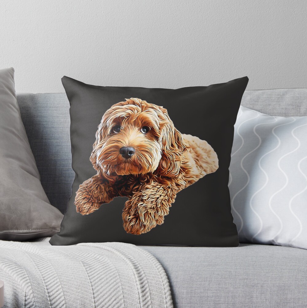 Doodle Cockerpoo Cockapoo Spoodle Cute Puppy Dog Throw Pillow