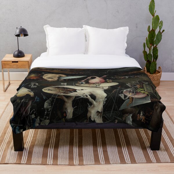 Hell, The Garden of Earthly Delights - Hieronymus Bosch Throw Blanket