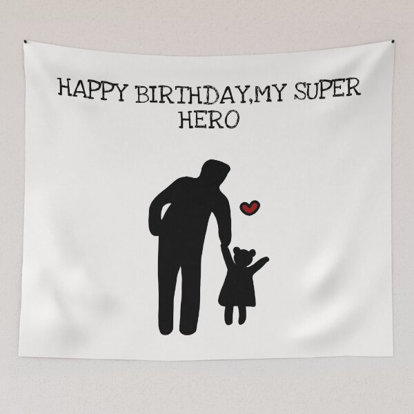 Item preview, Happy birthday my super hero dad designed and sold by Mermaidssparkle.