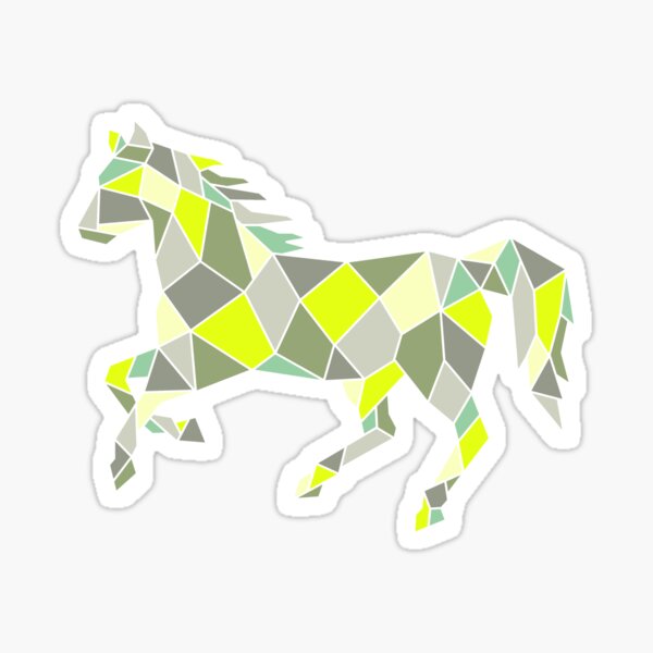 Geometric colorful horse Sticker