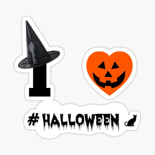 I Love Halloween Sticker