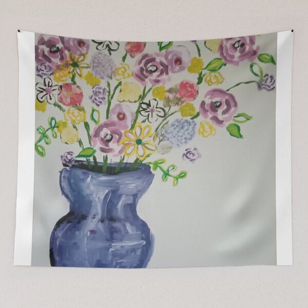 Item preview, Bright Flowers in Purple Vase designed and sold by EmilyAmeliaArt.