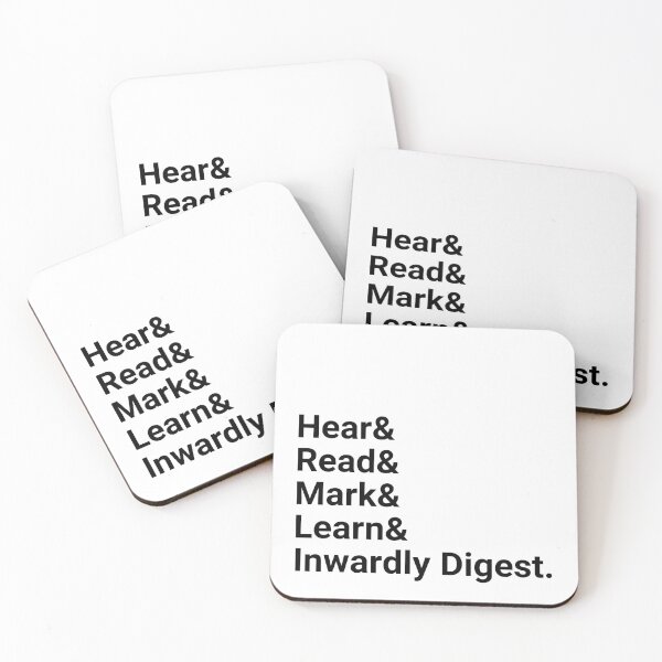 Item preview, Read/Mark/Learn black text designed and sold by AnglicanNerd.