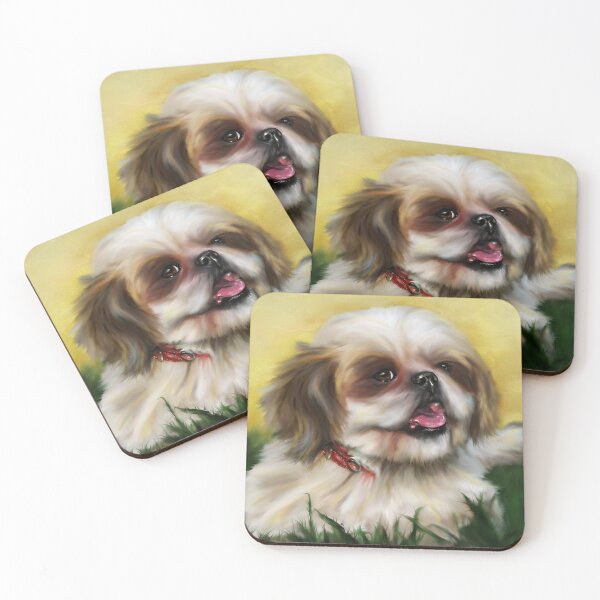 Aperçu de l'œuvre Chiot Shih tzu dans la peinture de chien Sunshine créée et vendue par Michelle Wrighton.