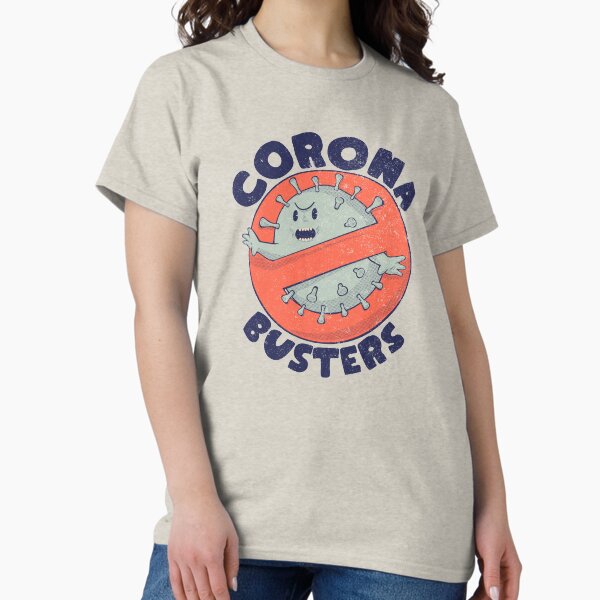 Artikel-Vorschau von T-Shirt mit Corona-Busters-Logo, Maske für Frontline-Virus Covid19, geimpfte Helden des Gesundheitswesens, überlebte Intensivpfleger, Ärzte, medizinisches Personal, selbstisolierende Ersthelfer, Coronabusters-Freiwillige, designt und verkauft von Any Color Designs.