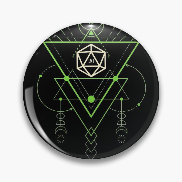 Item preview, Geometric Esoteric Sacred Symbol Green Polyhedral D20 Dice designed and sold by pixeptional.