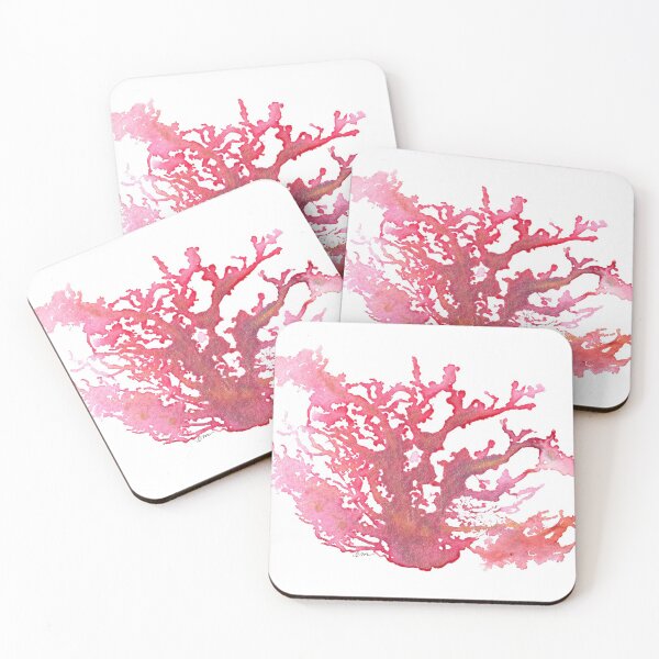 Item preview, Pink Coral Watercolor Hawaii Ocean Inspired Artwork designed and sold by Handwritten Aloha.