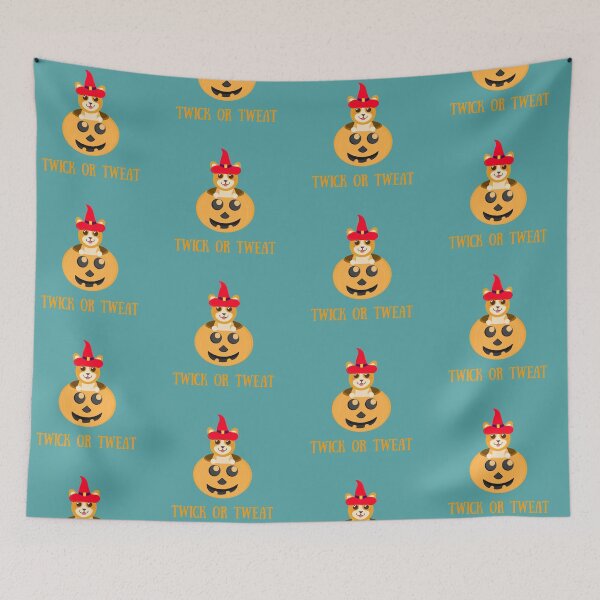 Item preview, Cute Halloween Corgi Witch in a pumpkin says twick or tweat designed and sold by twicetrader.