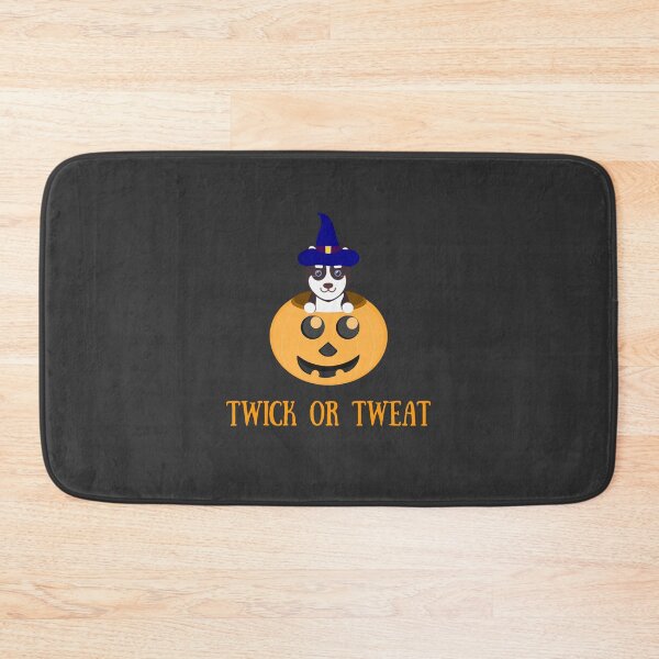 Item preview, Cute Halloween Husky Witch in a pumpkin says twick or tweat designed and sold by twicetrader.